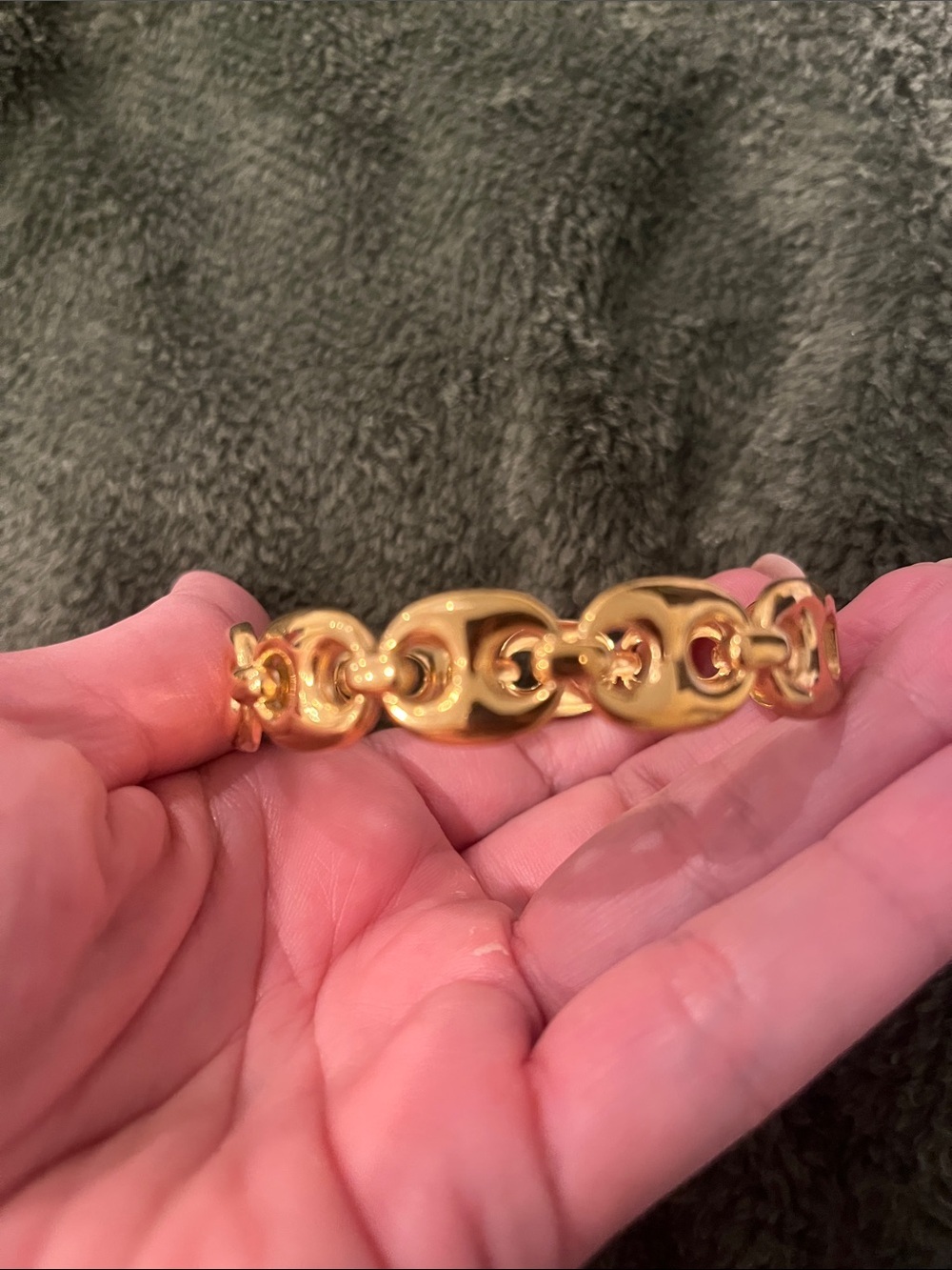 Gold Link Statement Bracelet - Women's Jewelry